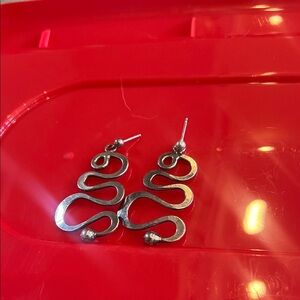 Sterling silver, made in Norway vintage earrings